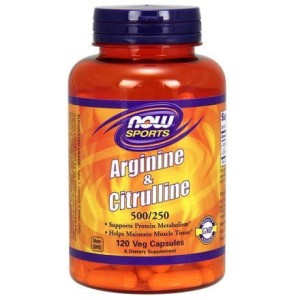 Now Foods, L-Arginina 500 mg i L-Lecytyna 250 mg, 120 kapsułek