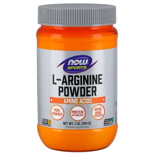 now foods, l-arginina sport, proszek 454g