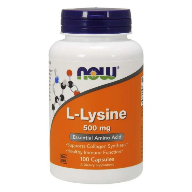 Now Foods l lysine l lizyna 500 mg 100 kapsułek