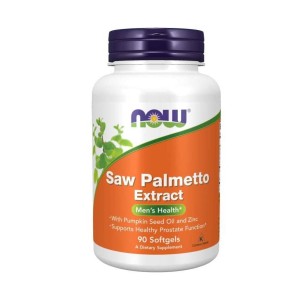 Now Foods, Wyciąg z owocu Palmy Sabalowej 80 mg z Cynkiem i Olejem  z nasion Dyni, 90 kapsułek