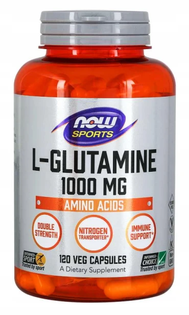 Now Foods l-glutamina 1000 mg sport 120 kapsułek