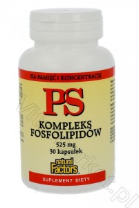 PS Phosphatidyl/Serine fosfolipidy na pamięć i koncentrację, 30 kapsułek