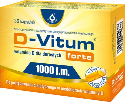 D-Vitum forte witamina D dla dorosłych 36 kapsułek