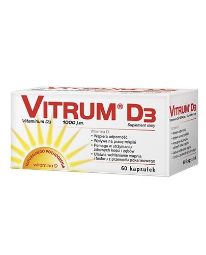 Vitrum D3, kapsułki żelatynowe, 60 kapsułek