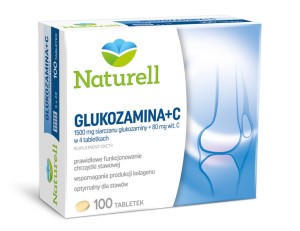 Naturell Glukozamina + witamina C, 100 tabletek