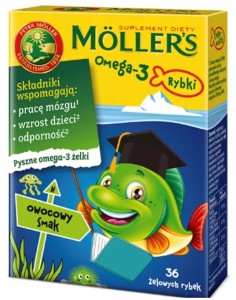 Möller’s Omega-3 Rybki, 36 żelków