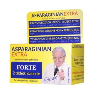 Asparaginian Magnezu Potasu Extra, 50 tabletek