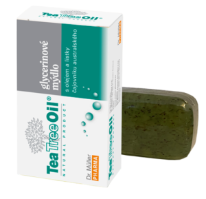 Tea Tree Oil Naturalne mydło glicerynowe z olejkiem i liśćmi z drzewa herbacianego, 90 g