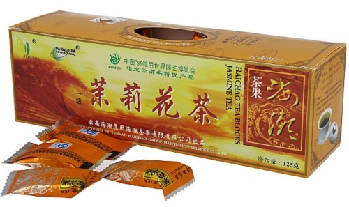 Meridian Zielona herbata jaśminowa prasowana w kostkach 125 g