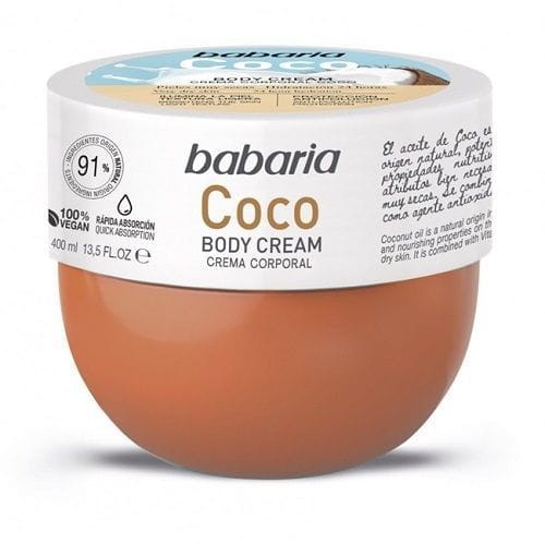 Babaria Body Cream krem do ciała z olejkiem kokosowym i witaminą E 400 ml