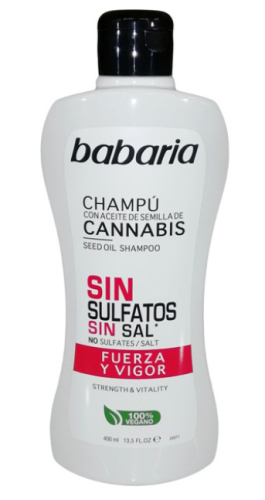 Babaria Szampon bez sulfatów i soli z olejem z nasion konopi 400 ml
