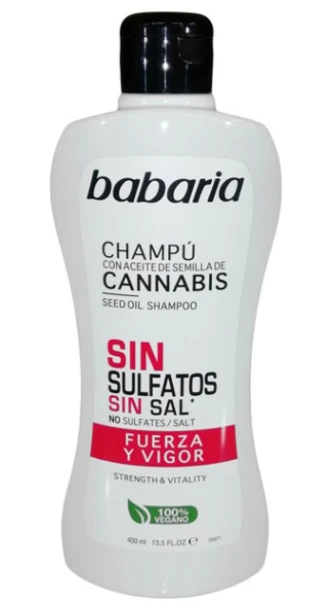Babaria Szampon bez sulfatów i soli z olejem z nasion konopi 400 ml