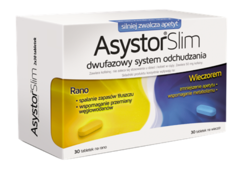 Aflofarm Asystor Slim 60 tabletek 30 rano 30 wieczór