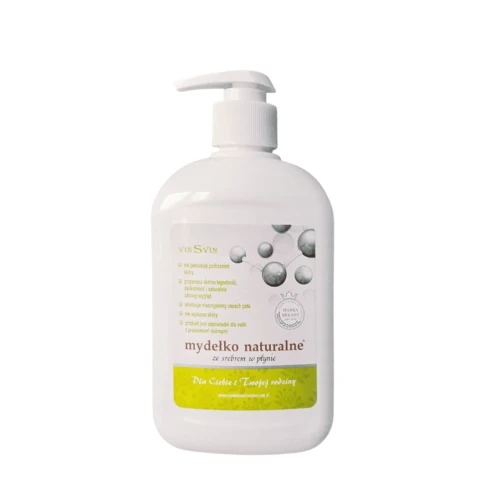 mydło naturalne ze srebrem w płynie 500ml vinsvin