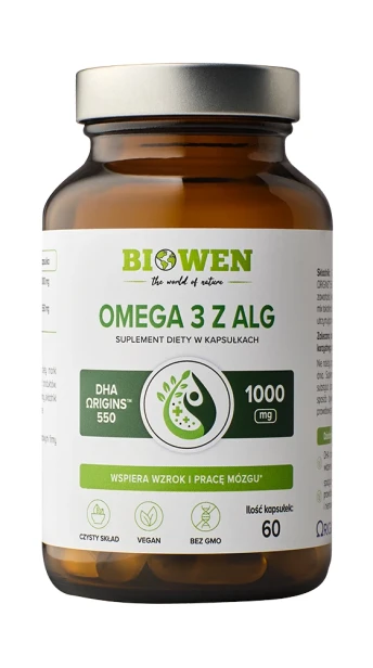 Biowen Omega 3 z alg DHA (Ω-RIGINS 550) – opakowanie