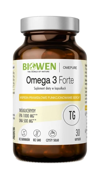 Biowen Omega 3 Forte TG (1000 mg EPA, 500 mg DHA) – opakowanie