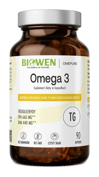 Biowen Omega 3 TG (660 mg EPA, 440 mg DHA) – opakowanie