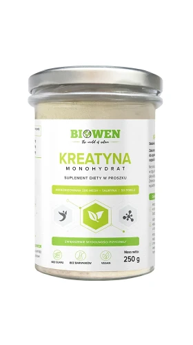 Biowen Kreatyna monohydrat mikronizowana 200 mesh z tauryną – opakowanie