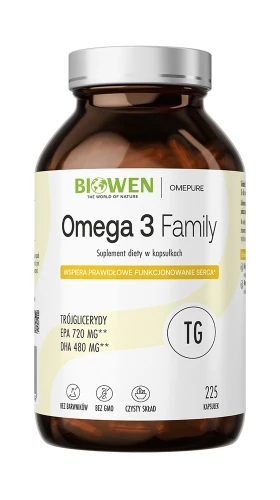 Biowen Omega 3 Family TG (720 mg EPA, 480 mg DHA) – opakowanie
