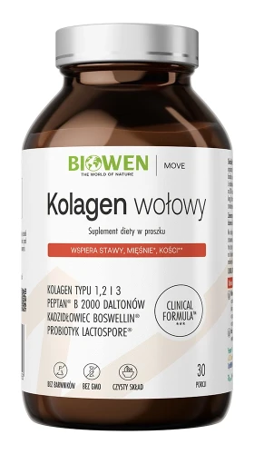 Biowen Kolagen wołowy typu I, II, III (Peptan B) – opakowanie