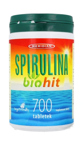 BIOHIT spirulina MERIDIAN, 700 tabletek po 200 mg – suplement diety, producent MERIDIAN