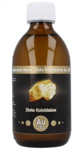 Niejonowe Nano Złoto Koloidalne AU 25 ppm, 300ml