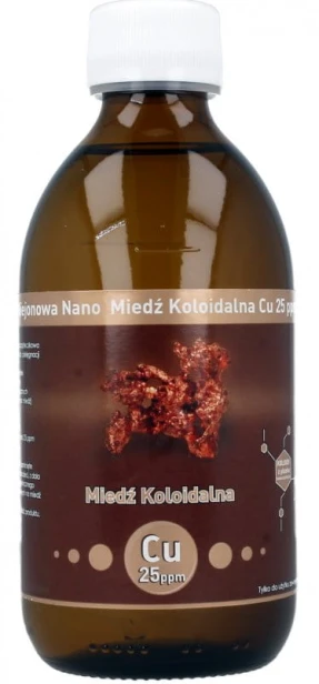 Vitacolloids Niejonowa Nano Miedz koloidalna Cu 25 ppm 300ml p11537