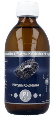 Niejonowa Nano Platyna koloidalna Pt 10 ppm 300 ml Vitacolloids