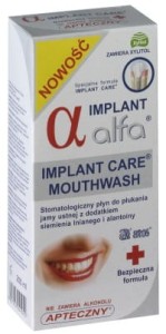 Alfa Implant - Płyn Do stosowania bezpośrednio przed i po zabiegach implantacji, lub ekstrakcji zęba,  200 ml