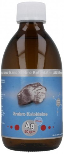 Vitacolloids Strong Niejonowe Nano Srebro koloidalne do picia AG 50 ppm 300 ml