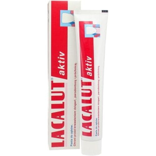 Lacalut Aktiv Pasta do zębów Chroni przed krwawieniem dziąseł, paradontozą i próchnicą 75 ml