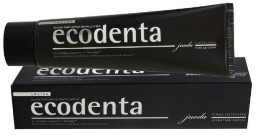 Ecodenta Czarna ekologiczna pasta z węglem drzewnym wybielająca bez fluoru 100 ml