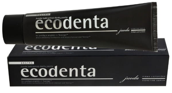 Ecodenta Czarna ekologiczna pasta z węglem drzewnym wybielająca bez fluoru 100 ml