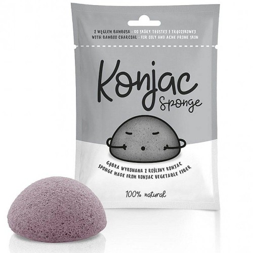 Mipama gąbka konjac czarna z węglem bambusa