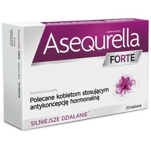 Aflofarm Asequrella dla kobiet stosujących antykoncepcję hormonalną 20 tabletek