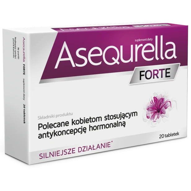 Aflofarm Asequrella dla kobiet stosujących antykoncepcję hormonalną 20 tabletek