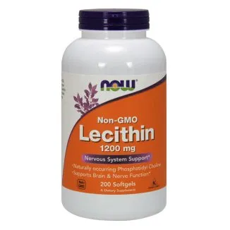 Now foods lecytyna 1200 mg 200 kapsułek miękkich