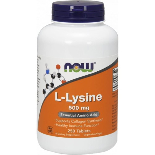now foods l-lizyna 500 mg 250 tabletek