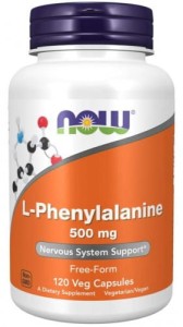 Now Foods, L- Fenyloalanina 500 mg, 120 kapsułek
