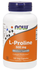 Now Foods, L-Prolina 500 mg, 120 kapsułek