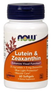 Now Foods, Luteina 25 mg i Zeaksantyna 5 mg, 60 kapsułek