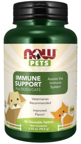 Now Foods immune support dla psów i kotów 90 tabletek