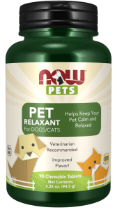 Now Foods Pet relaxant dla psów i kotów, 90 tabletek