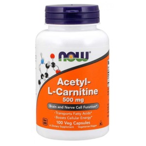 Now Foods Acetylo-L-Karnityna 500 mg, 100 kapsułek