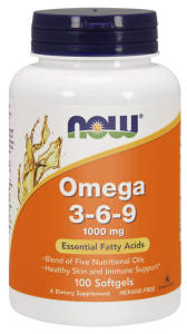 Now Foods, Omega-3-6-9 1000 mg, 100 kapsułek