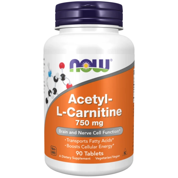 Now Foods acetylo l karnityna 750 mg 90 tabletek