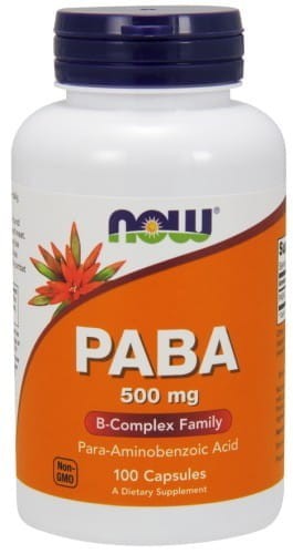 now foods paba 500 mg 100 kapsułek