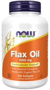 Now Foods, Olej z nasion lnu 1000 mg (flax oil), 100 kapsułek