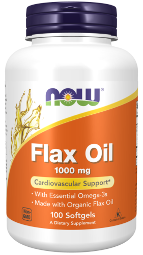 now foods olej z nasion lnu 1000 mg flax oil 100 kapsułek