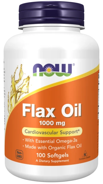 now foods olej z nasion lnu 1000 mg flax oil 100 kapsułek